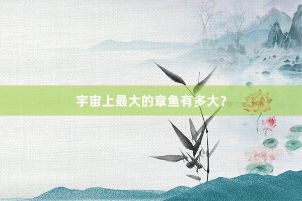 宇宙上最大的章鱼有多大？